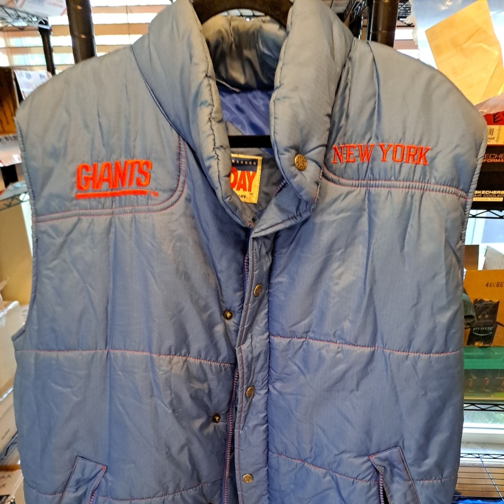 Vintage Men's Turbo Sportswear NFL Gameday New York Giants  Puffer Vest Size XL